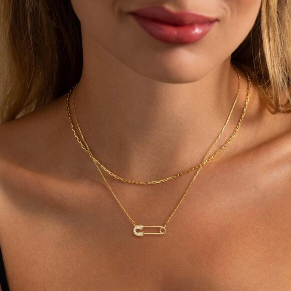 Gold Necklace for Women-14k Gold Plated Infinity Necklace Star Of David Necklace - Picture 4 of 6